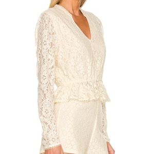 NEW Amuse Society White Lace Top | Cream Lace Top | Cream Blouse | Size M / S